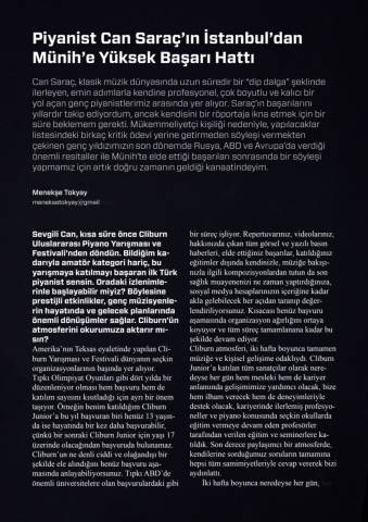 Can Saraç - Andante Magazine, August 2023 issue 
