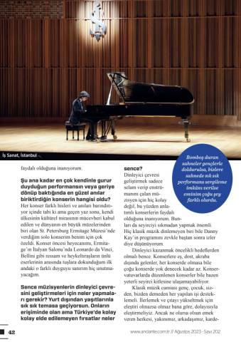 Can Saraç - Andante Magazine, August 2023 issue 