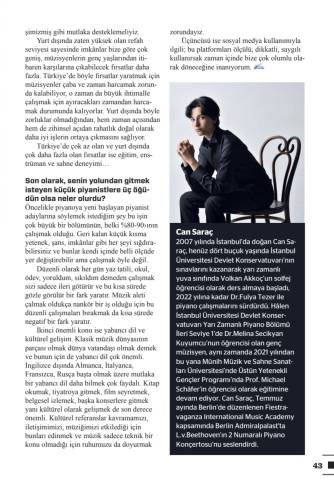 Can Saraç - Andante Magazine, August 2023 issue 